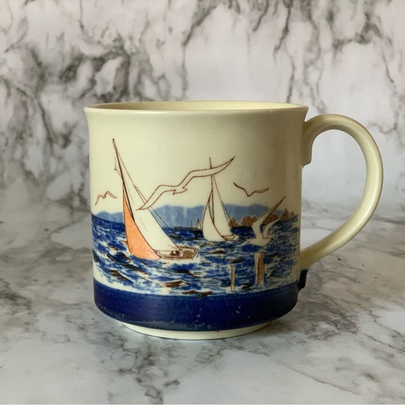 Vintage hand crafted Otagiri Original made in Japan nautical stoneware mug - Picture 3 of 6
